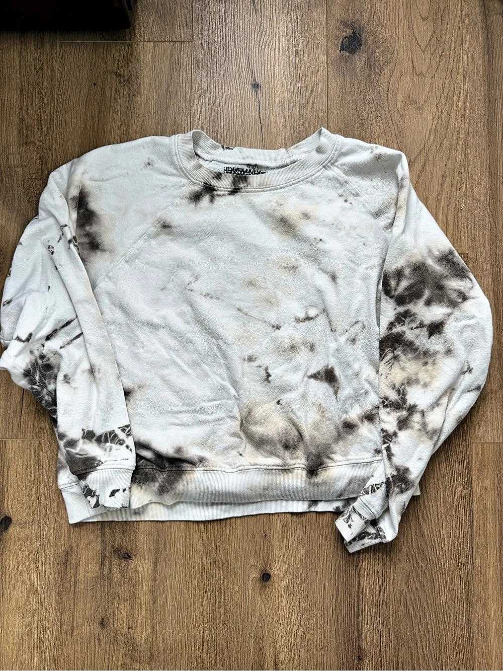 Urban Outfitters Tie-Dye Sweatshirt in White & Brown
